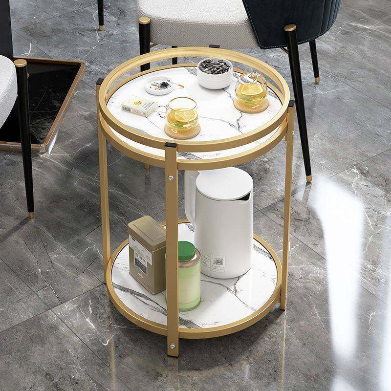 需定制麻将馆茶水架客厅专用移动小茶几麻将桌卧室双层圆桌子家用住宅家具茶几原图主图