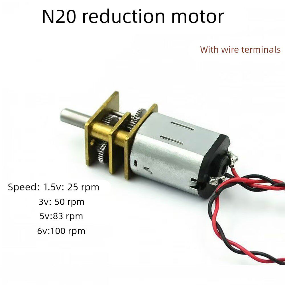 拆机精密N20直流减速电机DC3V3.7V5V 6V小马达微型全金属齿轮
