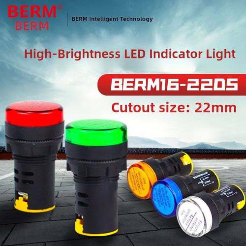 贝尔美Led电源指示灯Ad16-22Ds红、绿、黄三色22mm电箱通用信号灯