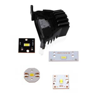 透镜led大灯18v灯珠30w双色小钢炮射灯芯片3570铜基板9v车灯光源