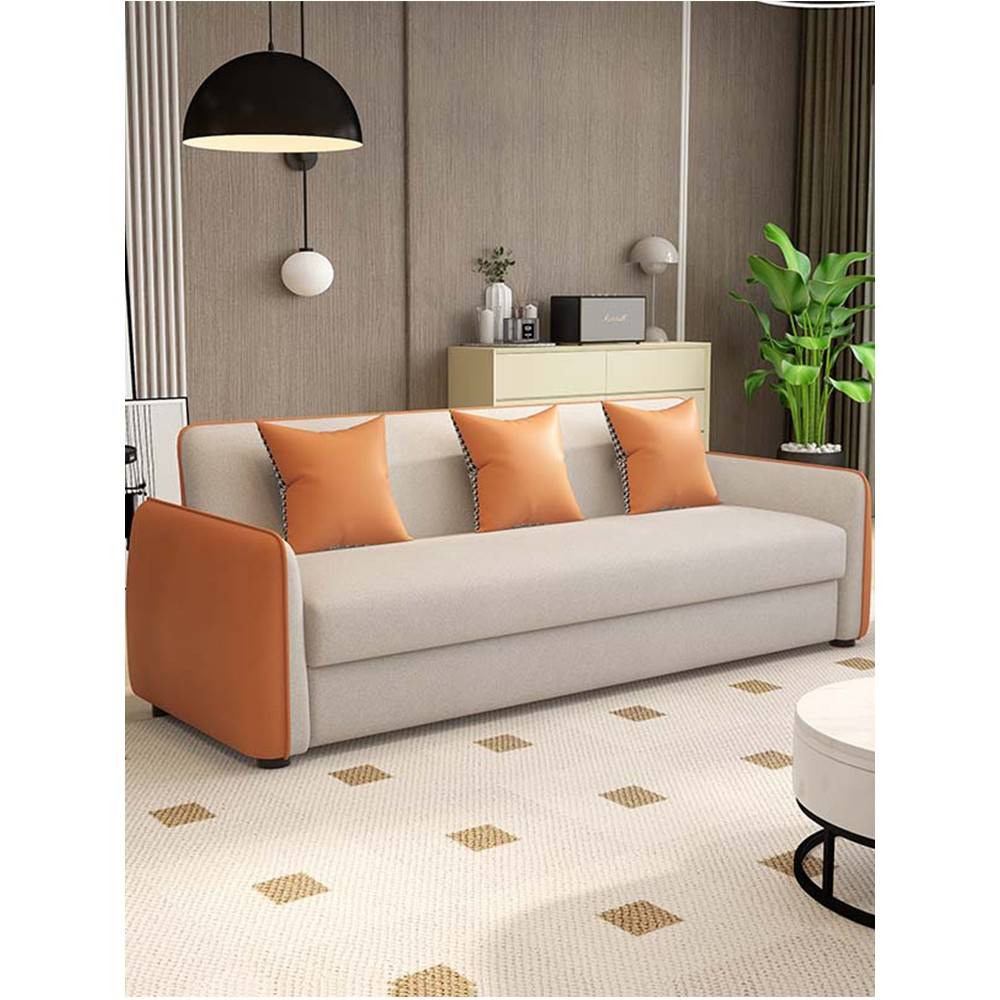 需定制北欧新款储物沙发小户型出租房客厅收纳卡座双人三人家用布