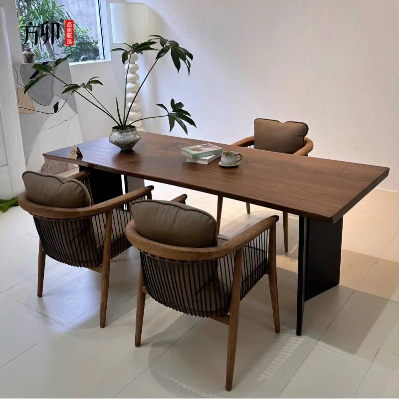 需定制方卯新中式茶桌椅组合现代设计师商务办公会客洽谈实木禅意