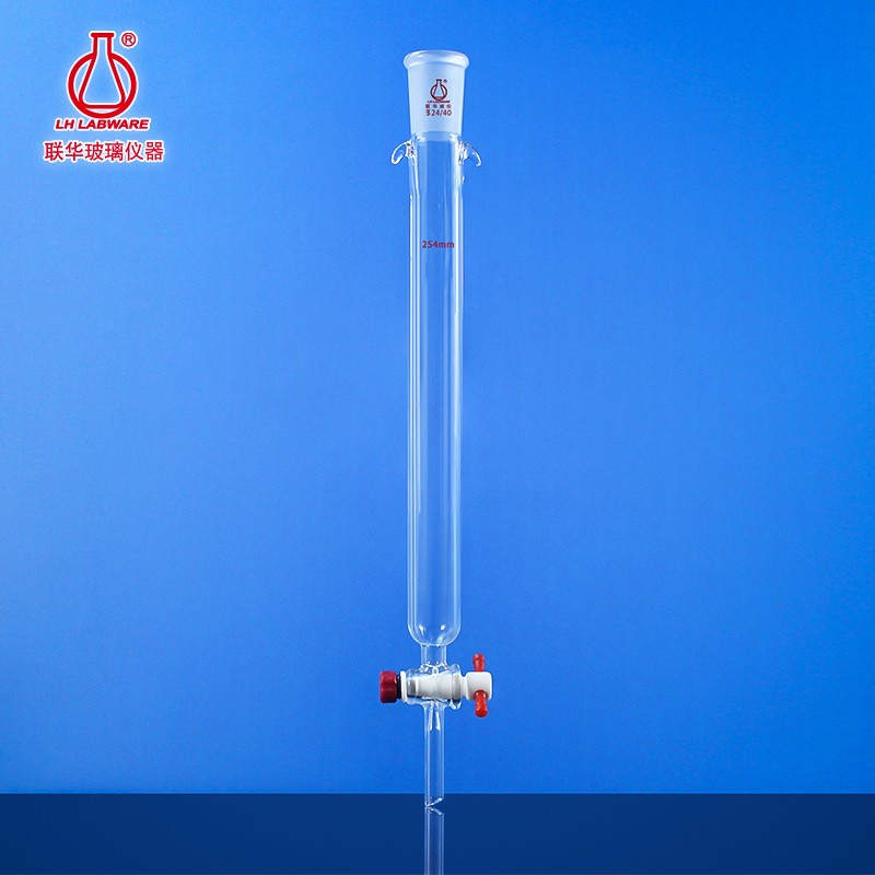 需定制小玻璃层析柱四氟活塞无砂芯磨口色谱柱直径17/22/26/30mmL