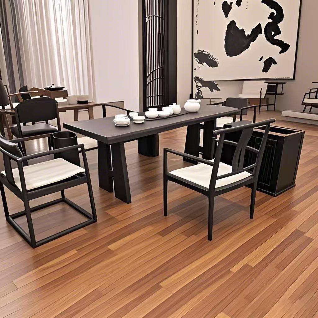 需定制新中式北美黑胡桃木茶桌禅意功夫茶台现代简约茶楼茶室会客