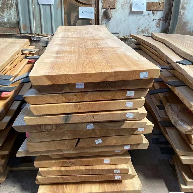 需定制北美白蜡木桌板原木书桌吧台板碳化实木餐桌电脑桌岛台桌面