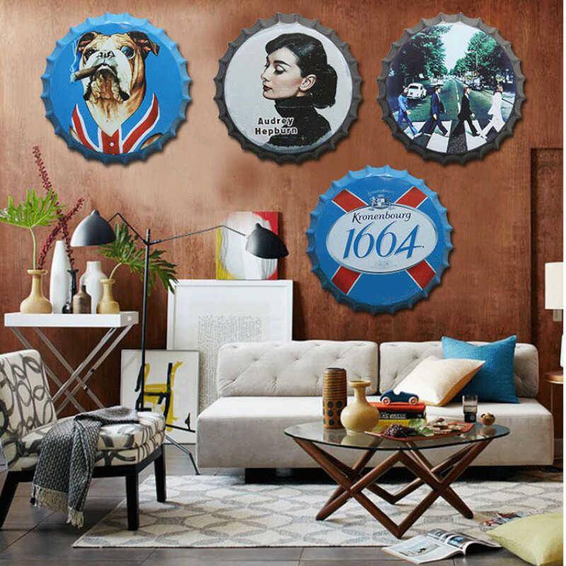 工业风餐店墙面装饰壁挂遮丑古酒吧壁饰啤63703酒瓶复盖烧烤锅火