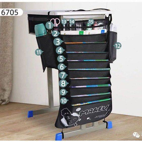 桌面收纳课桌大容量牛津布本学生挂书袋收纳加厚书袋书多功能挂袋