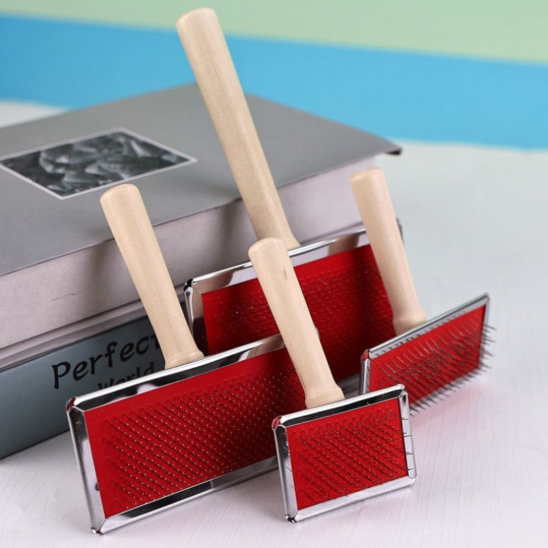 羊毛毡戳戳乐混毛神器混毛刷木柄