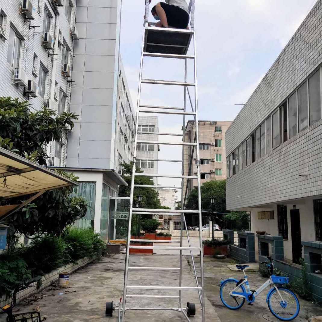 铁路检修钢制梯车台地铁登高移动梯车铝合金折叠梯车检修工具