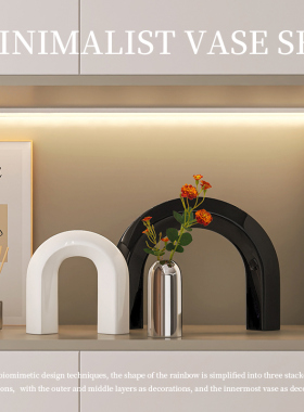 奶油风抽象艺术摆件轻奢高档客厅玄关柜电视柜酒柜创X意家居装饰