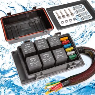 线束保险丝继电器 路接线保险和防水盒继电器12V盒 预防水盒624V