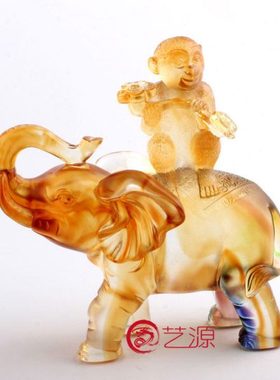 琉璃摆件封侯拜相创意家居办公桌饰品生肖猴长辈朋友生日升迁礼物