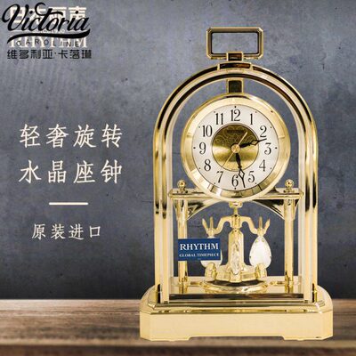 欧式丽声座钟钟表摆件高端大气家用时尚坐式表摆台式简约现代石英