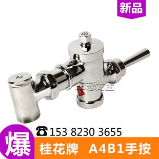 桂花牌冲水阀DN20DN25A1B1手柄卧式大便冲洗阀1寸蹲坑厕所便池6分