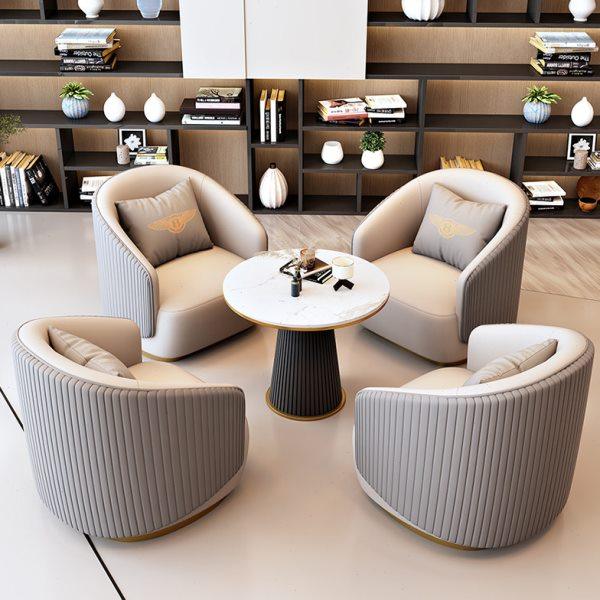 售楼处接待洽谈桌椅组合轻奢休闲商务办公室酒店大堂会客沙发茶几,住宅家具,岩板餐桌,淘宝优惠券,粉丝福利购,淘宝优惠卷