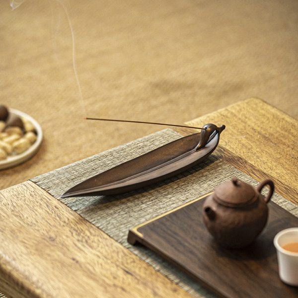 一叶扁舟陶瓷香炉线香香插家用室内熏香檀香创意线香炉香薰炉禅意,家居饰品,香托/香盘/香座/香插,淘宝优惠券,粉丝福利购,淘宝优惠卷