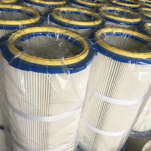 过滤烟尘滤芯PTFE覆膜除尘滤筒聚酯纤维折叠空气滤芯除尘滤芯