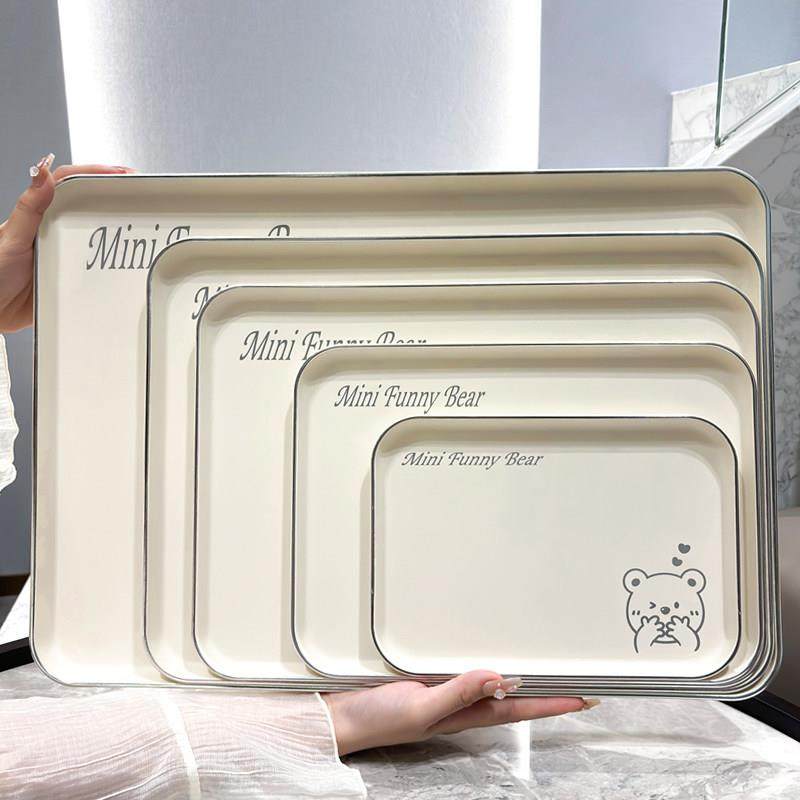 ins风长方形塑料托盘轻奢家用水杯茶杯盘高档杯子茶具收纳置物盘,餐饮具,盘,淘宝优惠券,粉丝福利购,淘宝优惠卷