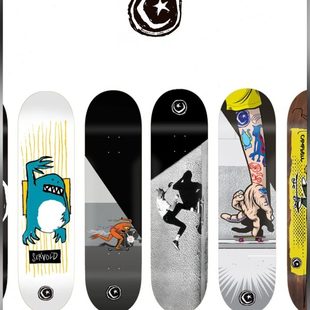 Foundation专业高弹性轻薄双翘进口枫木滑板1985星月板面动作街式