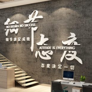 办公室司楼梯间扶手阶墙面装 饰企业文化工位氛围会议背景励志标语