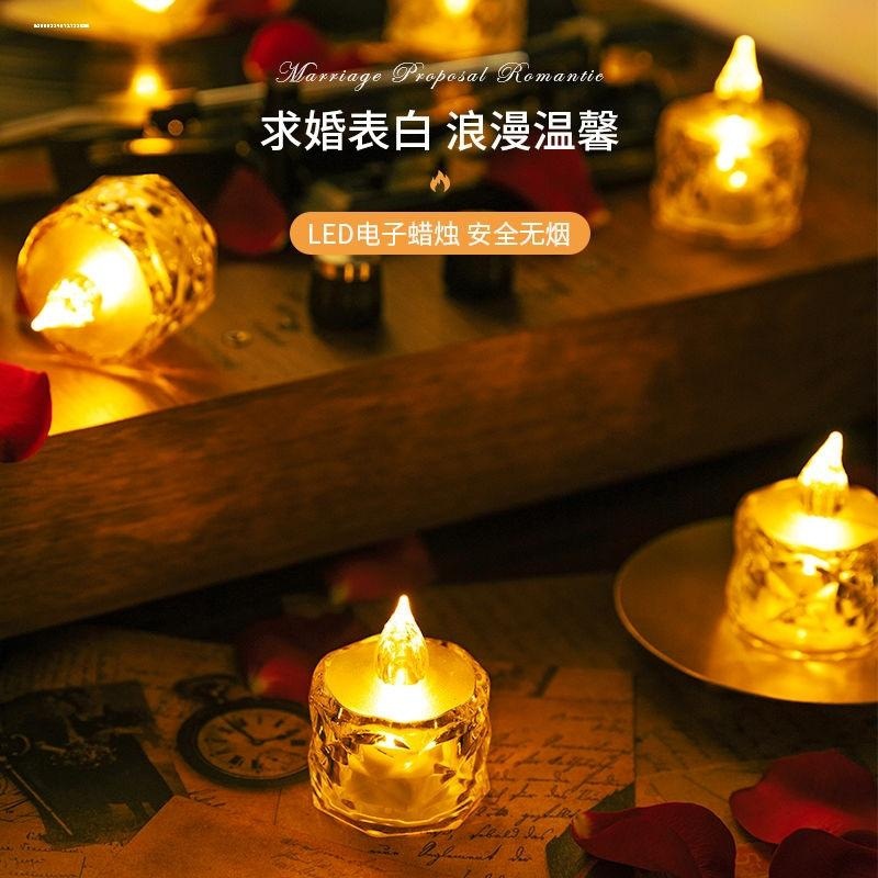 圣诞节日装饰品发光led电子蜡烛创意小摆件场景布置店铺派对配件