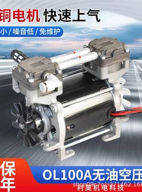 利昊机电OL100无油空压机130W大流量活塞式小型正压打气美容仪器