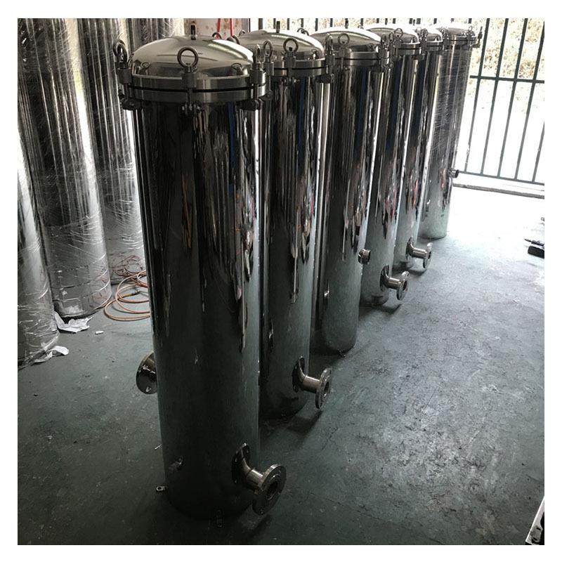 不锈钢精密过滤器法兰吊环保安过滤器10芯30寸单芯固定杆