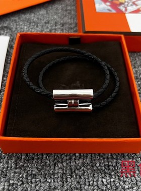 轻奢风法式优雅气质n时尚大方双层皮绳镀金手錬男女情侣同款七夕