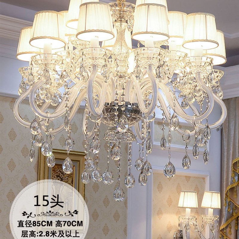 厂家直供欧式客厅主灯p水晶吊灯奢华高档别墅大厅餐厅卧室书房灯
