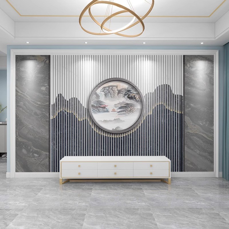 简约现代定d制壁纸3D立体轻奢电视背景墙壁布客厅墙纸影视墙布壁