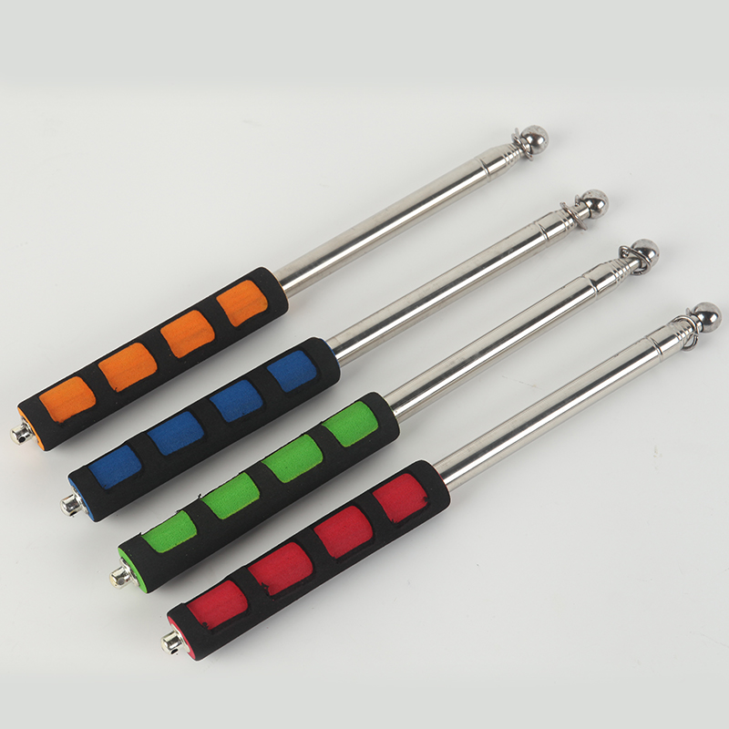 伸缩导游旗杆 1.2米1.6米2米不锈钢伸缩旗杆 L教师专用教鞭 教棒