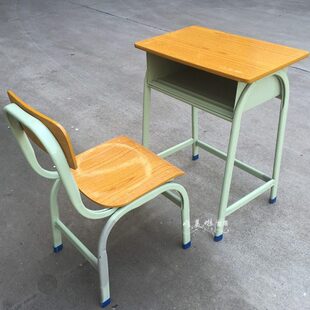 旦管铁架加厚豪华版椅子课桌椅大单人防火板中书桌椅桌子小学生