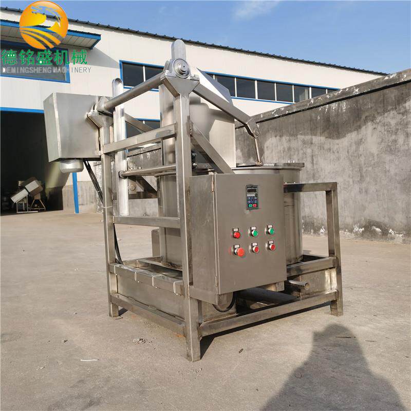 解冻带鱼花鱼蚕脱水仁机器 不锈钢油炸豆黄脱油机DMS-750 核桃花
