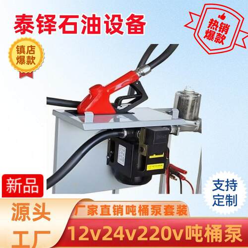 吨桶泵550w大流量12v24v220v挂桶式吨桶泵套装承接外跨境订
