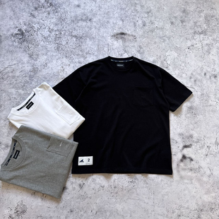 日单小鲸鱼DESCENDANT PORT ORGANIC COTTON 刺绣休闲口袋短袖T恤