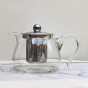 茶本堂玻璃耐热泡茶壶中式小清新分茶器公杯泡茶壶两用小号泡茶壶