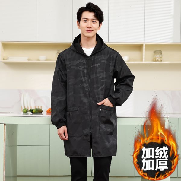罩衣男大人大码大褂工作服防尘新款加绒冬季防水防油厨房保暖围裙