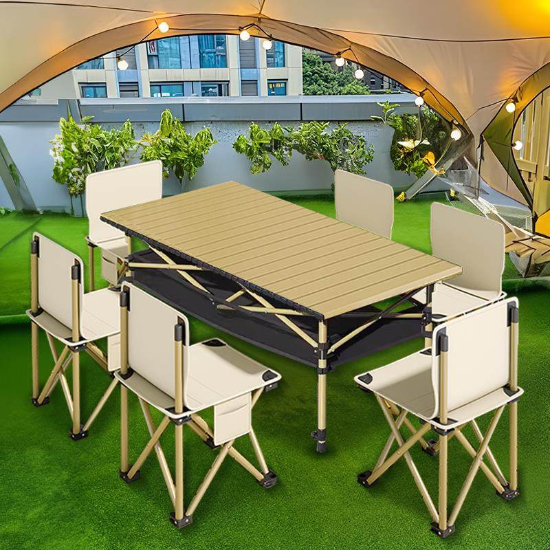 户外折叠桌便携式摆摊露营桌椅蛋卷桌庭院烧烤椅子桌子一体套装,住宅家具,折叠桌,淘宝优惠券,粉丝福利购,淘宝优惠卷