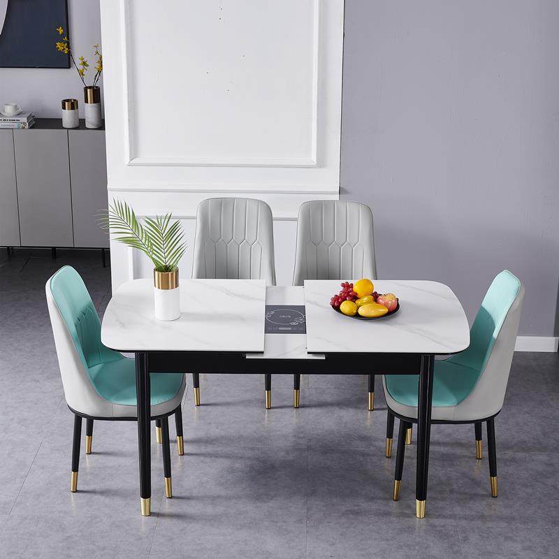 电磁炉多功能餐桌岩板家用小户型实木现代简约折叠火锅可伸缩饭桌,住宅家具,岩板餐桌,淘宝优惠券,粉丝福利购,淘宝优惠卷