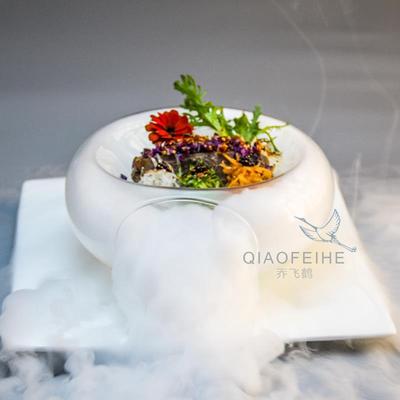 特色菜意境碗分子美食创意干冰玻璃餐具料理耐高温侧面开口色拉碗