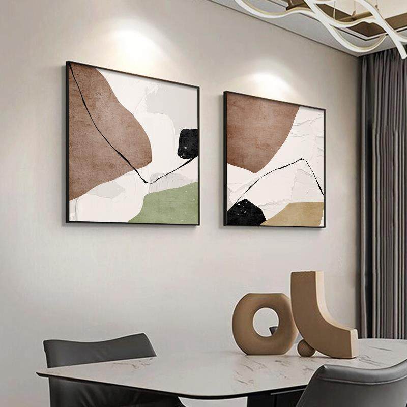 大气简约餐厅抽象装饰画轻奢高级餐桌挂画沙发背景墙画客厅墙壁画,家居饰品,现代装饰画,淘宝优惠券,粉丝福利购,淘宝优惠卷