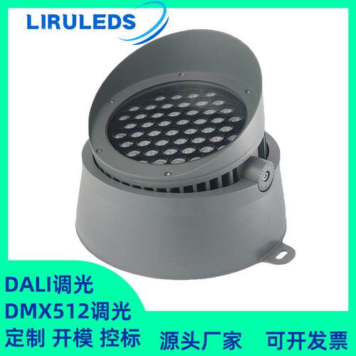 定制树桩投光灯DMX512调光防水户外灯具36-60W斜帽檐投射灯