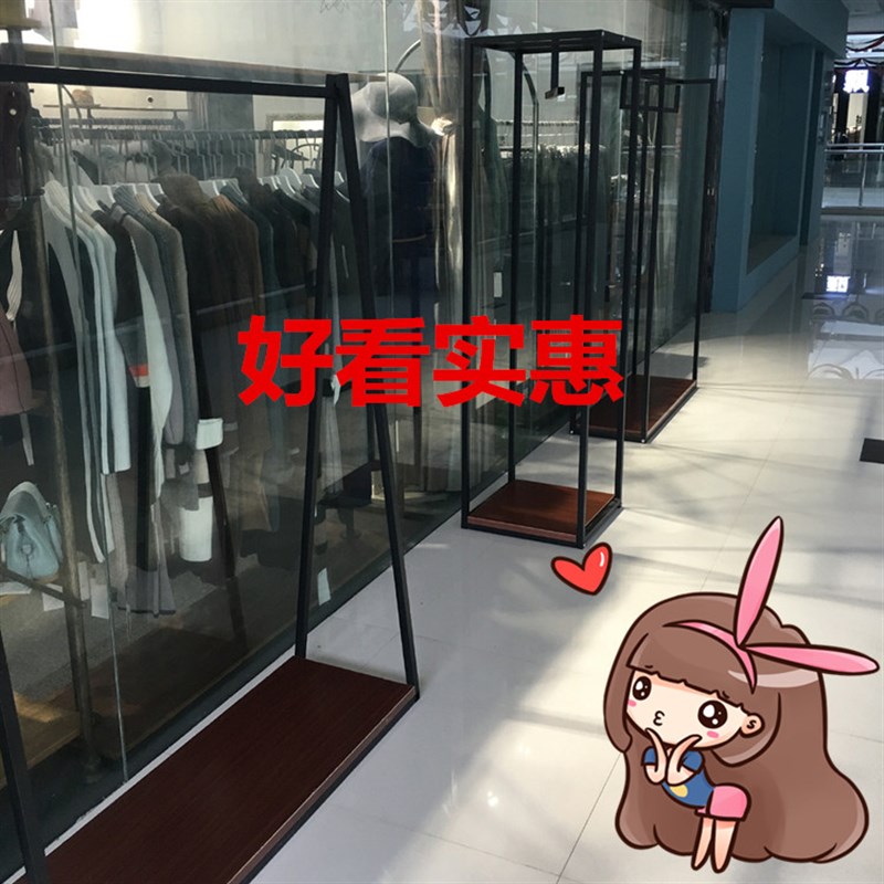 定制服装店展示架衣架铁艺女装男装落地式婚纱架复古服装货架