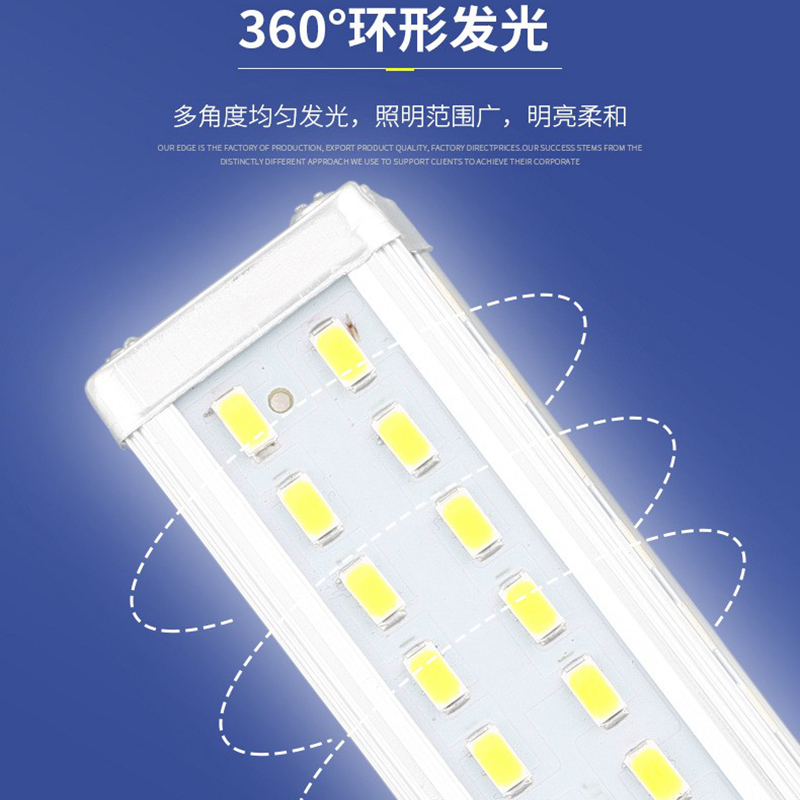 LED铝合金玉米灯泡加长款方形E27螺口家用工厂庭院路灯壁灯条灯芯