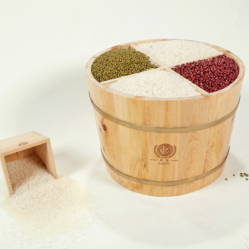 实木存米桶储米箱密封防虫防潮米缸保鲜米面粉米桶20斤50斤装家用