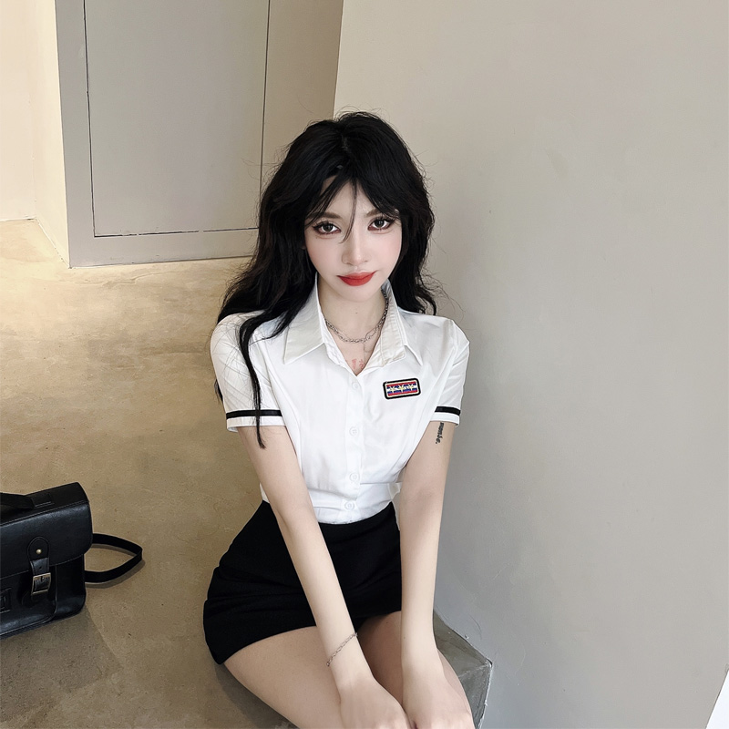 酒店前台接待工作装女秋季职业套装衬衣包裙气质衬衫制服上衣正装