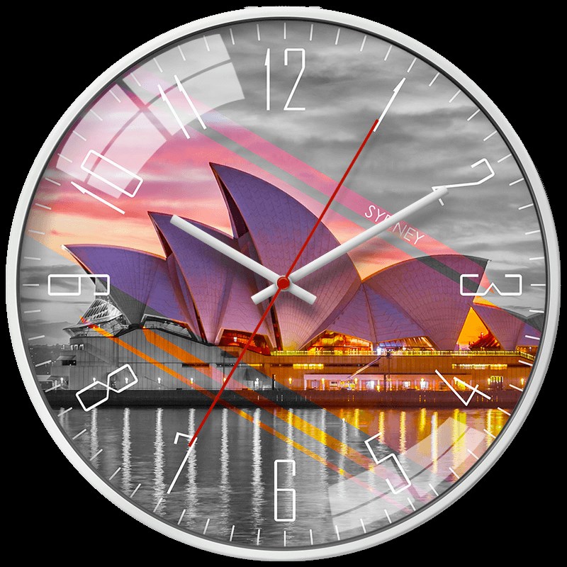 酒店宾馆旅社民宿前台钟表挂钟客厅家用时尚创意北欧大塘时钟静音