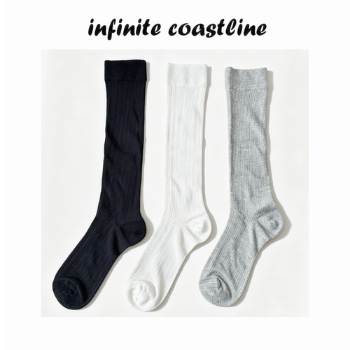 INFINITE COASTLINE/无垠海岸春晓8139透气小腿墩墩袜【一包3双】