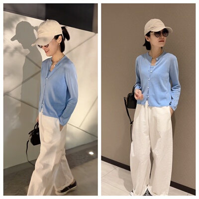 INFINITE COASTLINE/无垠海岸春晓12489百搭休闲水蓝两件套