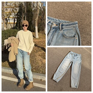 INFINITE COASTLINE/无垠海岸A20029束脚【加绒】牛仔裤